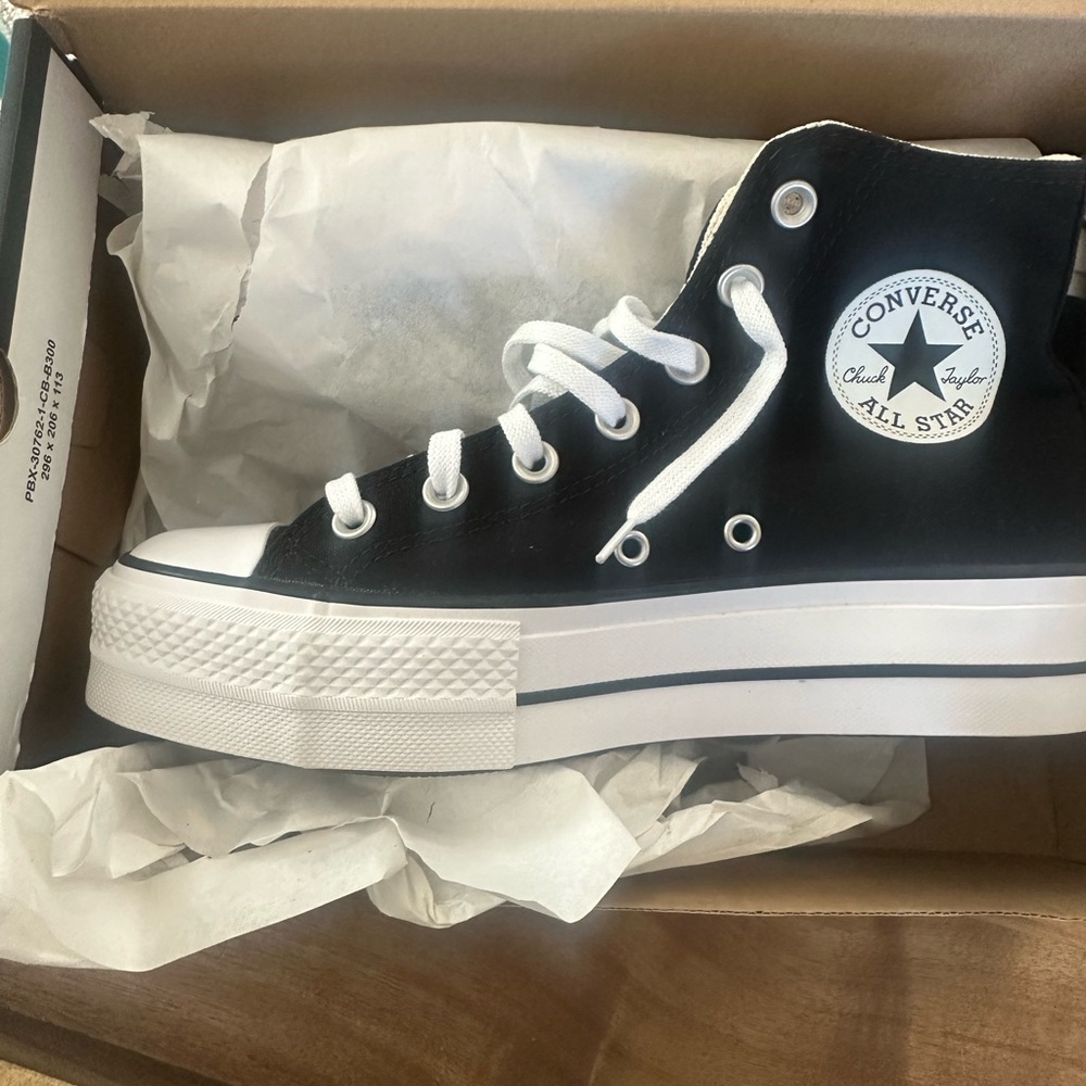 Converse Black Platform High-Tops